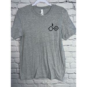 Custom Canvas Harry Potter Themed T-shirt Men’s Medium Gray Platform 9 3/4